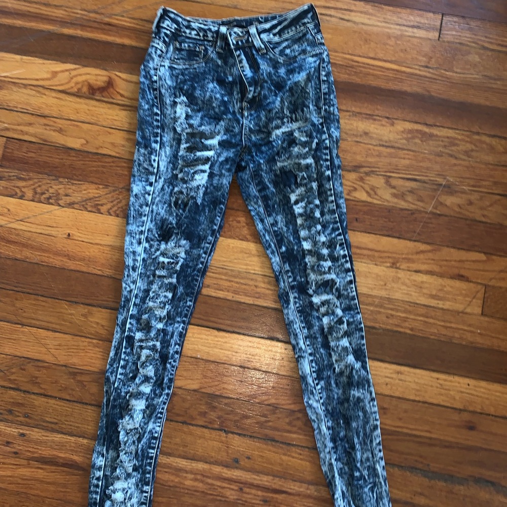 Denim skinny jeans